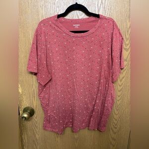 Old Navy Maroon Floral Tee